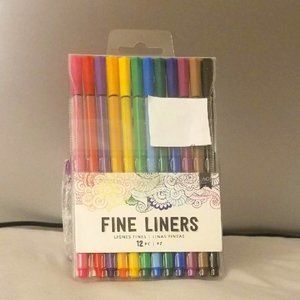 American Crafts Fine Liners Markers 12/Pkg